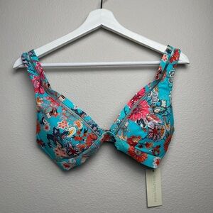 Sea Level Women's Luminous Trim Floral Dominica Tri Booster Bra Size 6 Multi NWT